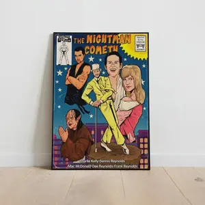 Always Sunny Nightman Cometh Poster, Philadelphia Comic Book Art Print, IASIP FAns Gift