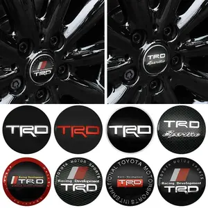 4pcs For Toyota GRsport Hilux Aygo Yaris Corolla Rav4 CHR Auris 60MM Car Styling Center Wheel Caps Hub Rim Cover Stickers Emblem Car Decals