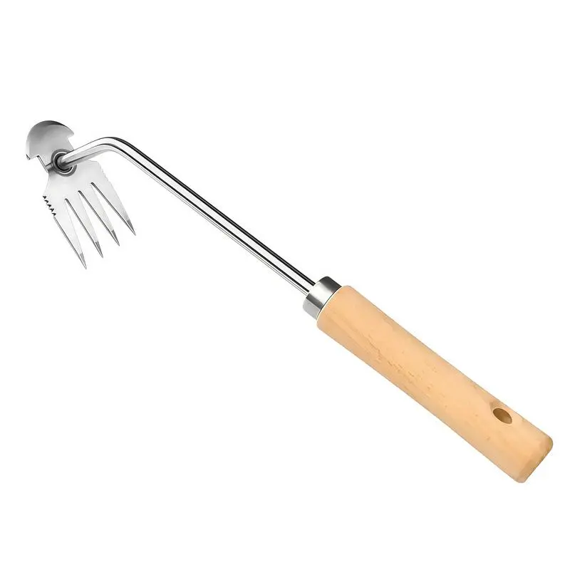 Weed Puller Tool,Weeding Artifact Uprooting Weeding Tool Dual Purpose Manual Hand Weeders Tool for Gardening Vegetable Backyard Farm Planting(Wooden Handle) Father's Day Gift summerwins