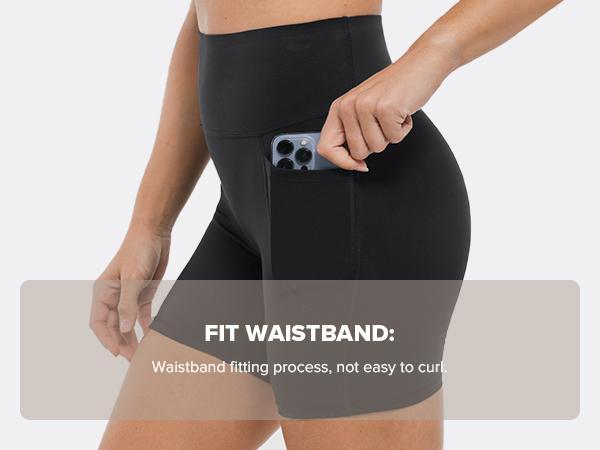 BRXL Women's 5 Inch Inseam Biker Shorts with Pockets High Waist Buttery Soft Yoga Athletic Gym Running Volleyball Spandex Shorts-Live Underwear Free & Practical Pocket Design UPF 50+ Sun Protection-LOVE