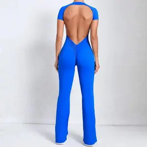 Women’s flared pants, fitness rompers, stretch workout bodysuits, jumpsuits with long sleeves, gym sets, women’s yoga suits, sportswear