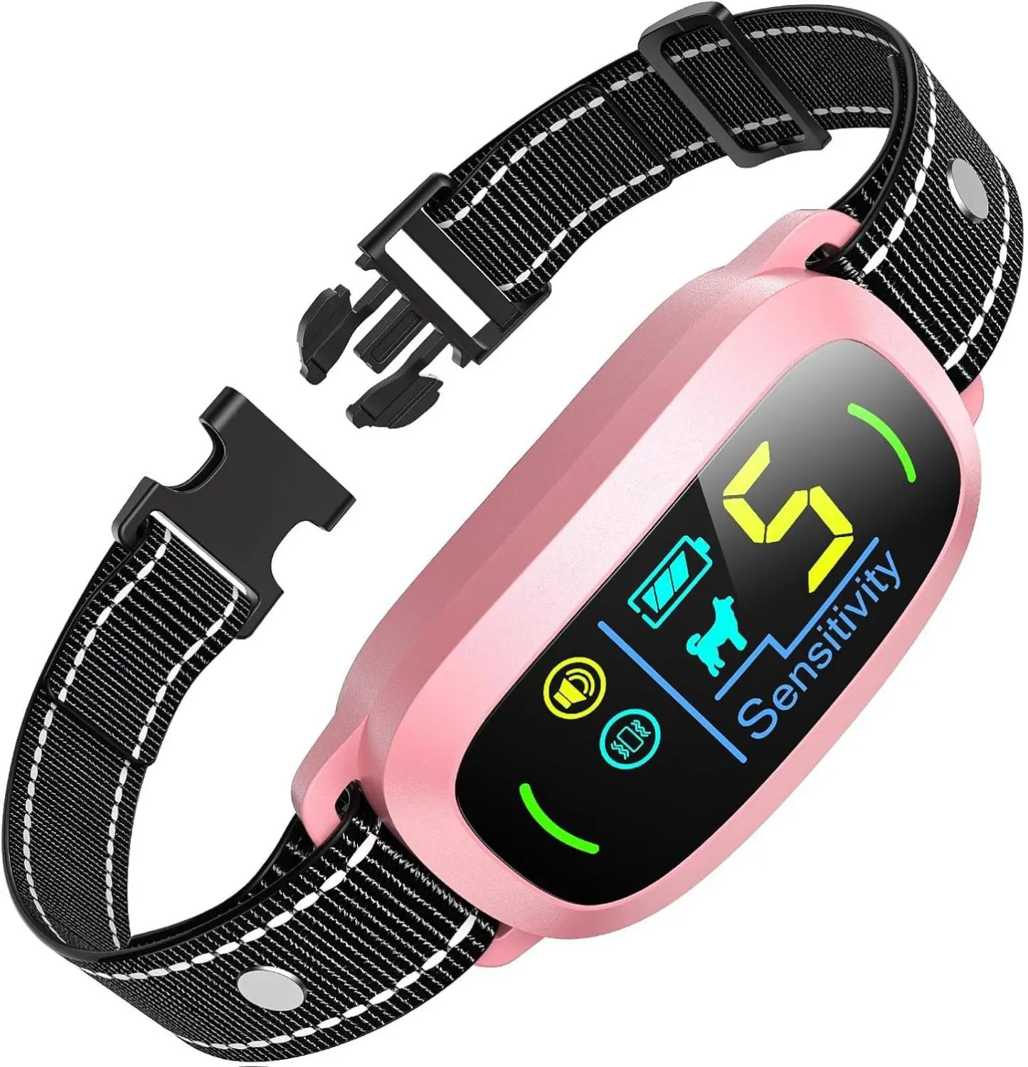 Dog Bark Collar, Rechargeable Smart Collar, Anti Barking Training Collar with 5 Adjustable Sensitivity Beep Vibration, Bark Collar for Large Medium Small Dogs (Pink) - TikTok Shop Dog Bark Collar, Rechargeable Smart Collar, Anti Barking Training Collar with 5 Adjustable Sensitivity Beep Vibration, Bark Collar for Large Medium Small Dogs (Pink) - TikTok Shop