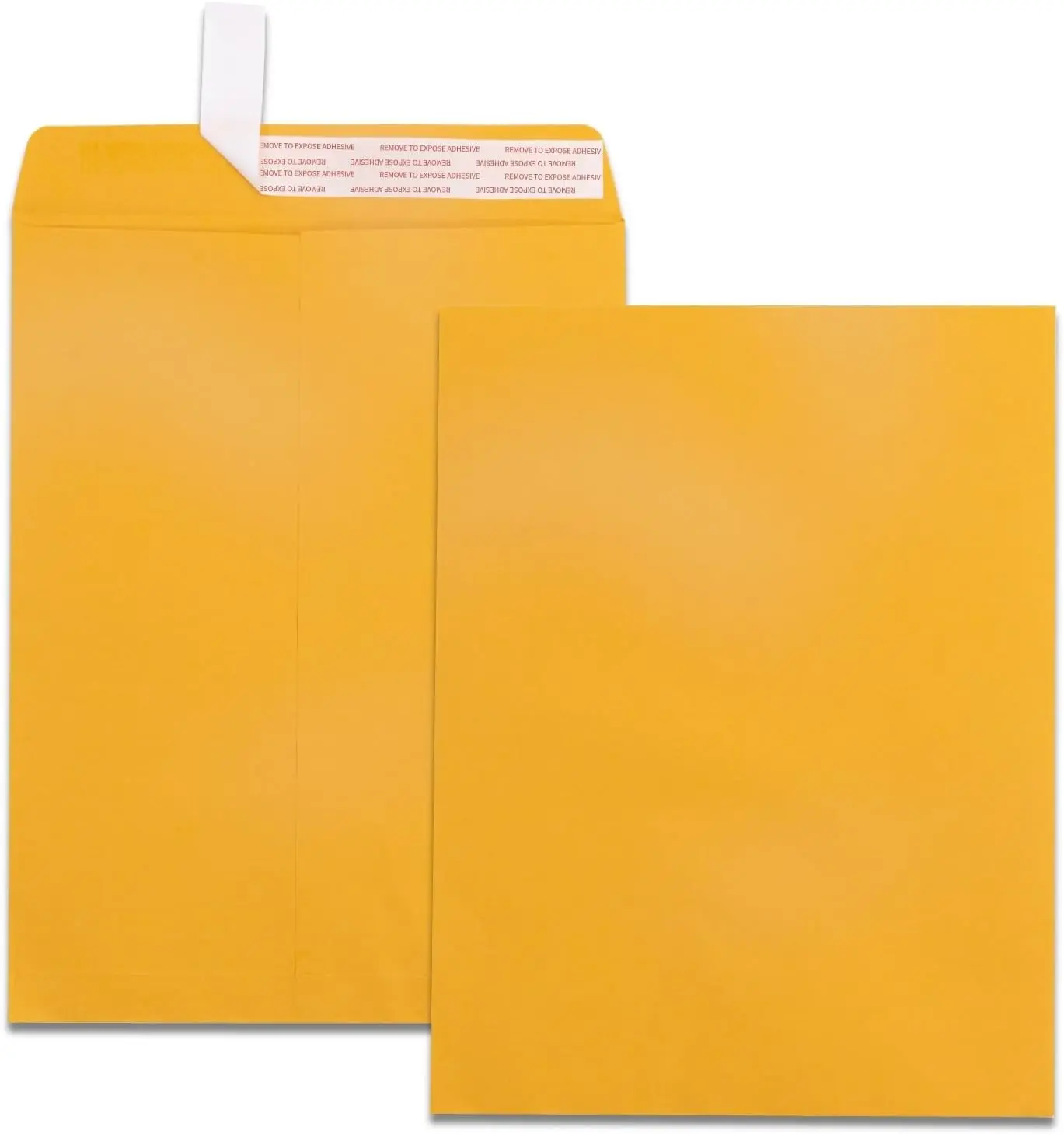 100 Pack 10x13 Self Seal Manilla Envelopes, Yellow Brown Large Catalog Envelopes with Peel and Seal Flap for Mailing, Organizing and Storage