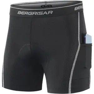 3D Padded Bike Shorts for Men Cycling Underwear with Pockets Biking Bicycle Undershorts