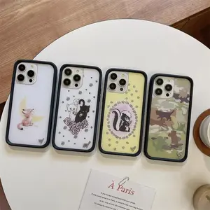 Wildflower 3D Kittens Camo Fox Phone Case for iPhone 16 15 14 13 12 17 Pro Max Plus Air Little Stinker WF Meow Cute Cover