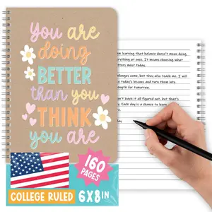 Inspirational Notebooks for Women - Motivational Journal with Quotes, Affirmation & Blank Journal