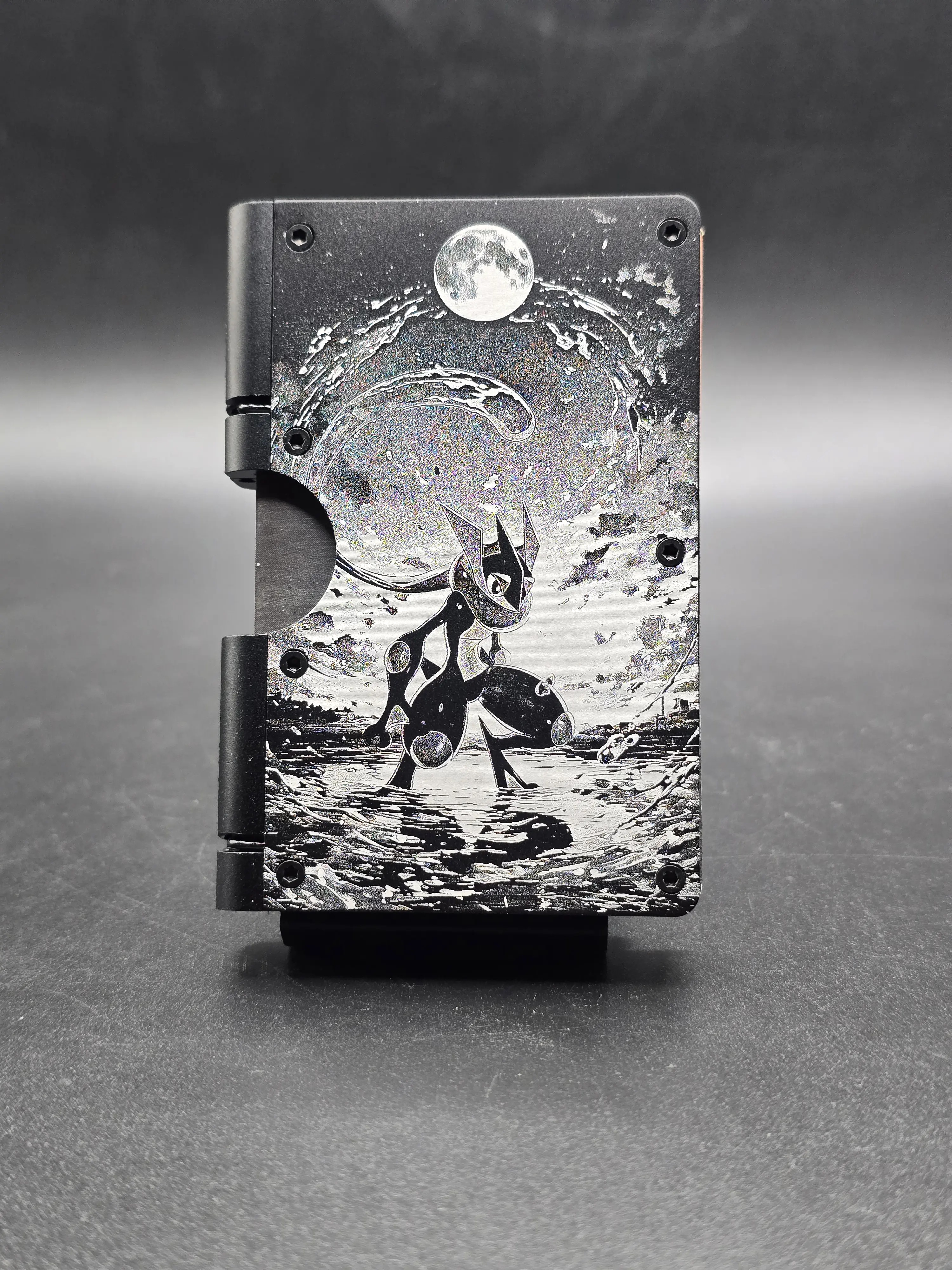 Shadow Ninja Frog Metal Wallet – Laser Engraved RFID Blocking Wallet with Secure Hinge System