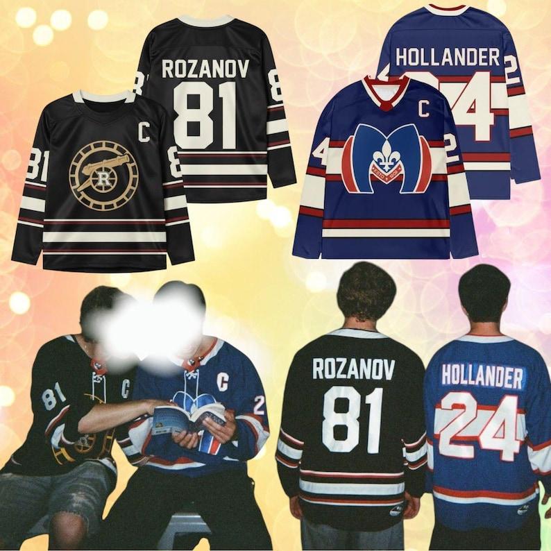 Rozanov Hollander Hockey Jersey, Buy 1 Get 1 Patch Random Free, Heated Rivalry Merch Ilya Rozanov Shane Hollander, Hockey Lover Gift