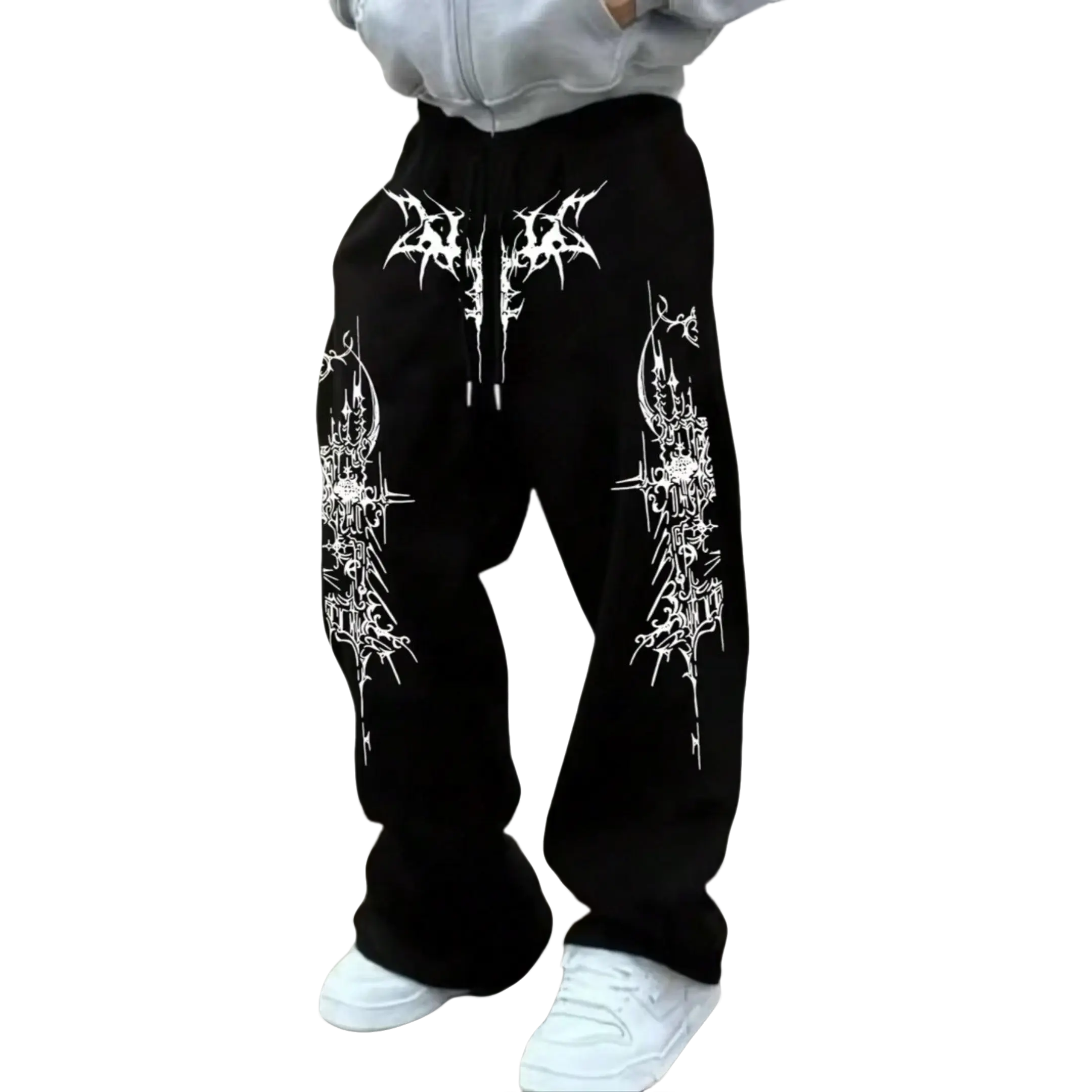 Men's Thorn Pattern Drawstring Joggers Pants - Casual Sportswear Pants, Elastic Sweatpants, Men’s Clothes for All Seasons Outdoor Sports & Athleisure Use