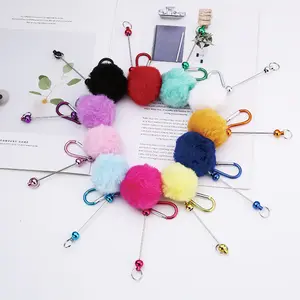 【RayRayDIY】3pcs DIY fuzzy beadable keychain  creative plush accessories pendant