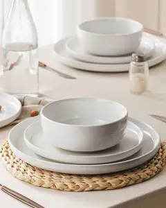12 Pieces Dinnerware Sets, Dishes Set For 4, Plates And Bowls Set, Perfect For Your Friend For Housewarming, Thanksgiving, Christmas
