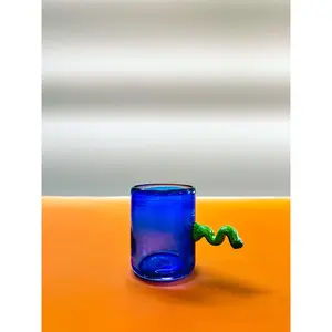 Squiggle Cup in Ultramarine + Peridot