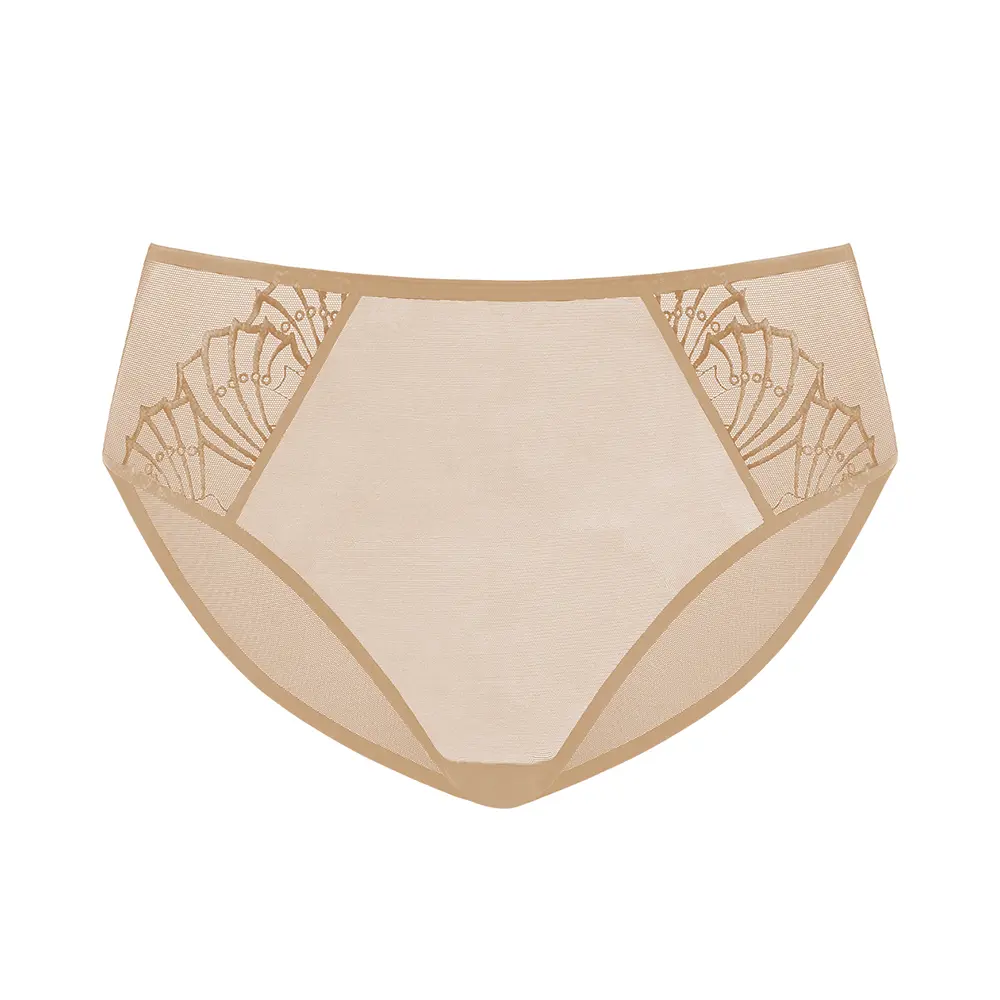 HSIA Pearl Shimmer High-Waist Embroidered Mesh Seamless Comfort Cotton Gusset Women's Underwear TikTokShopBlackFriday