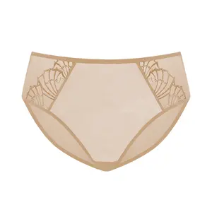 HSIA Pearl Shimmer High-Waist Embroidered Mesh Seamless Comfort Cotton Gusset Women's Underwear TikTokShopBlackFriday