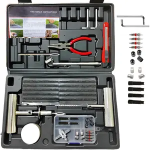 68-Piece Heavy Duty Tire Repair : Universal Plug Kit for Fixing Punctures on Cars, Motorcycles & More jack  wrench