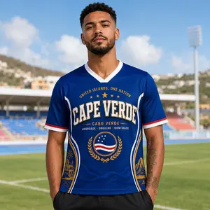 Personalized Cape Verde Soccer Jersey Shirt, Retro Cape Verde Football Jersey, Custom Name Number Cape Verde Jersey, Cape Verde Team Jersey, Soccer Gifts