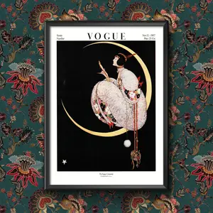 Vintage Magazine Art Cover November 1917 Helen Dryden Fashion Beauty Wall Art Poster