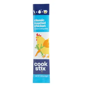 RX Prescription Chicken Cookstix Classic Roasted Instant Chicken Stock Sticks - Lower Sodium No Sugar Added No Additives - Dehydrated Chicken Stock Powder for Cooking Soups & Seasoning All-Natural Broth Flavor - Taffy