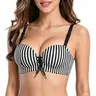 Women's Wireless Front-Gather Push-Up Bra - 2-Cup Lift, Cleavage Boost, Smooth Stripe Style, Comfortable Everyday Underwear, Lingerie for Women, 34A Fit