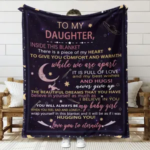 Comfort Four Seasons Flannel Daughter'S Shaggy Blanket - Soft, Warm And Tear Resistant With Bright Patterns - Ideal For Sofas, Beds, Offices, Camping And Travel - Ideal For Birthday Or Christmas Gifts summervibes