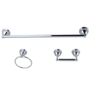 Kingston Brass  3 Piece Restoration Bathroom Hardware, Chrome