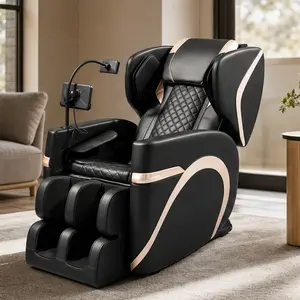 Full Body Massage Chair Recliner Zero Gravity with Airbags Heating PU Leather Black Living Room Home Use Gift for Parents, Black Color Options, PU Leather Material, Product Dimensions: Not Applicable W x Not Applicable D x Not Applicable H in