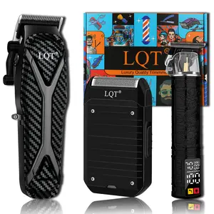 LQT professional hair clipper with complete accessories, rechargeable long battery life, lightweight design, sharp and safe blade design, suitable for barber and home use, birthday gifts, Father's Day and other holiday gifts