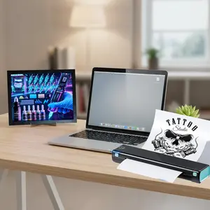 Wireless Tattoo Stencil Printer Kit Bluetooth Stencil Maker for Phone Tablet PC Tattoo Display Set Supplies for Artists Beginners