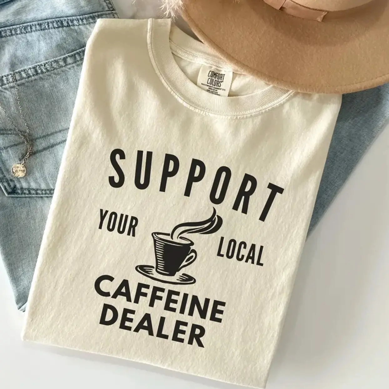 Comfort Colors Coffee, Caffeine Dealer, Comfort Colors Shirt, Coffee Lover Shirt, Barista T-Shirt, Coffee Tee, Summer Coffee Vibe,Coffee Pro. Casual Basic