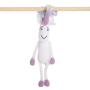 Unicorn Keychain handmade crochet knit stuffed Doll, Montessori Play, Nursery Decor, Baby Shower Gifts . Granddaughter, niece, nephew & grandson