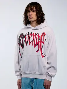 REVENGE 999 DOVE HOODIE CEMENT/RED HOODIE FW25