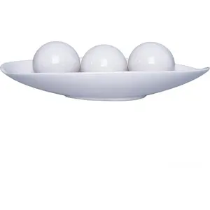 Decorative Bowl and Orb Set.Ideal  for Weddings Special Occasions and for Decorative Centerpiece in Your Living Dining Room O3 (Crackle )