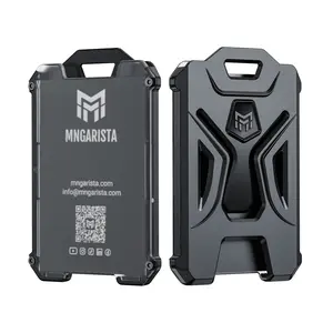 Heavy Duty Badge Holder 5-Card PC 2 Pack Scannable Id Window Compact