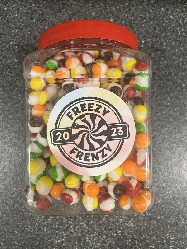 FreezyFrenzy Freeze Dried Skit Crunchies Candy Original Flavor 1.2lb (22oz) Tub Jar Container