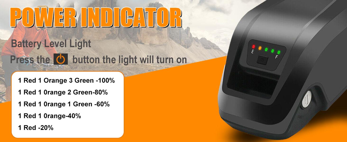 36V 15Ah Ebike Battery, 4 Pin / 5 Pin Lithium Ion Battery Pack for 250W-750W  Electric Bicycle Conversion Kit, High Capacity 36 Volt Battery with 40A BMS, USB Port & Safe Lock