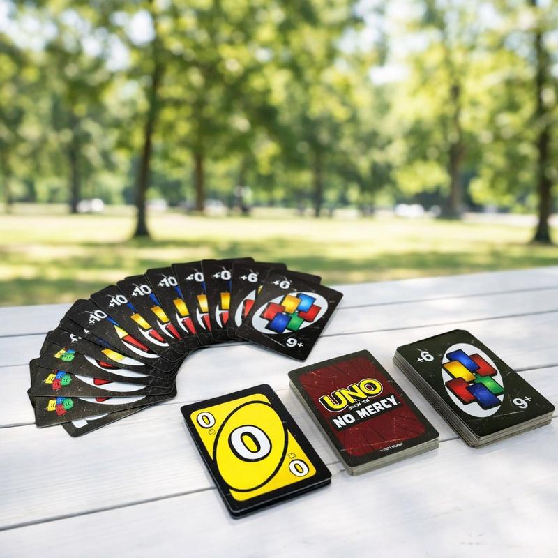 UNO No Mercy Game – Wild, Ruthless & Fast-Paced UNO Card Game with 168 Cards for Ultimate Party & Family Fun