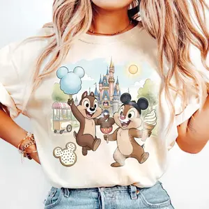 Retro #ChipAndDale Snack Shirt, Vintage Ice Cream Tee, Magic Kingdom Family Trip 2026 Outfit, Gift For All T3MSS