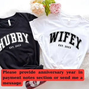 Wifey and Hubby Shirt, Wedding Party Shirt, Honeymoon Shirt,Wedding Shirt,Wife and Hubs Shirts, Just Married Shirts, Matching Couple Shirt