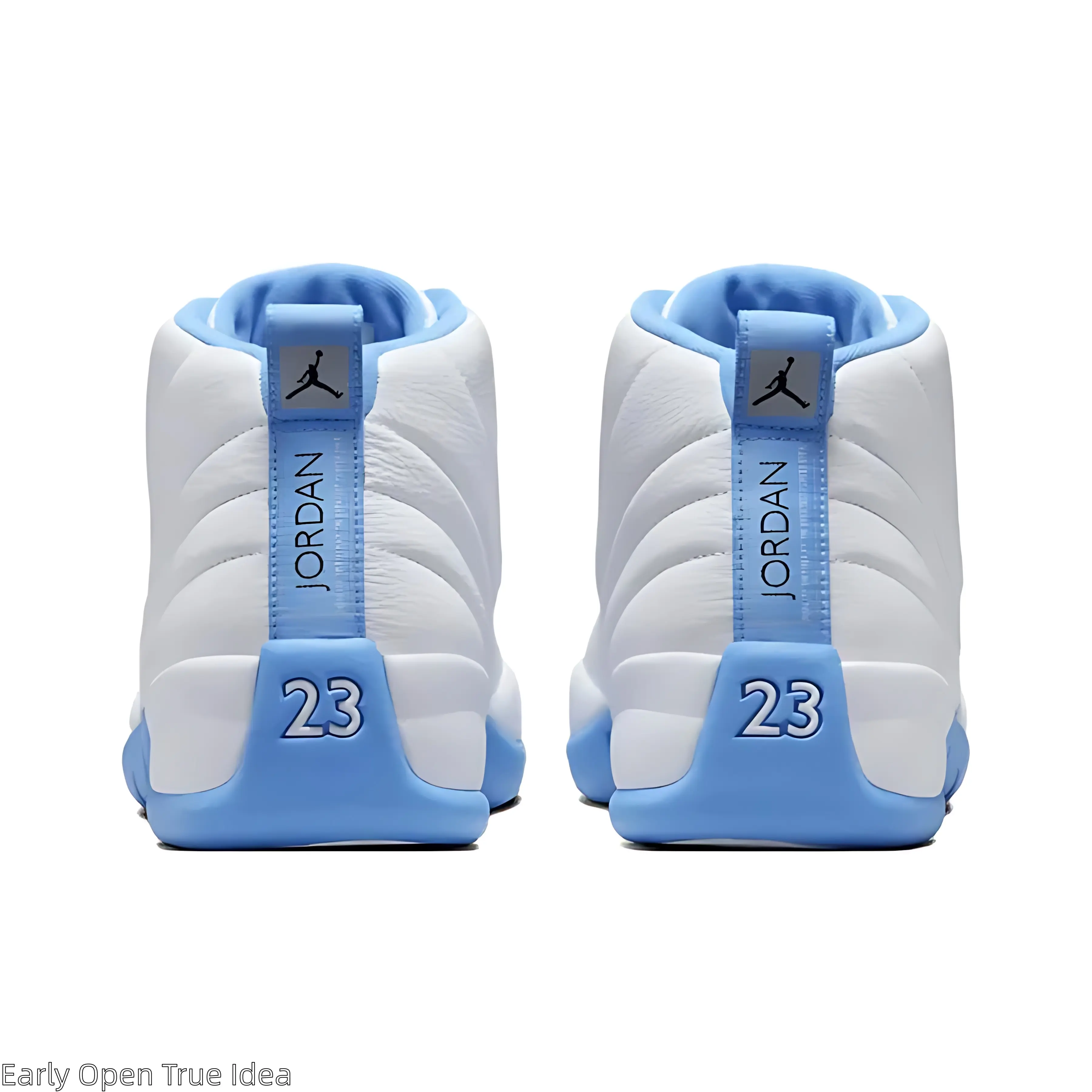 White University Blue Retro High Top Cushioned Basketball Shoes Unisex Smooth Cowhide Leather Shock Absorbing Outsole Urban Campus Streetwear Casual Trainers Brand New Sealed Delivered with Original Shoe Box Trendy Youth Preppy Sports Shoes