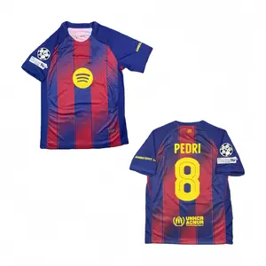 25 26Red Blue Home#8 Pedri Short Sleeve Soccer Jersey