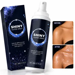 Body & Hair Glitter Spray, Instant Glow Up Shimmer Mist, Long Lasting Rave Glow Spray for Festival, Party, Club Night Looks, 60ml Galaxy Glow Mist
