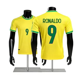 1998 National Team #9 Home Yellow Short-Sleeve Jersey