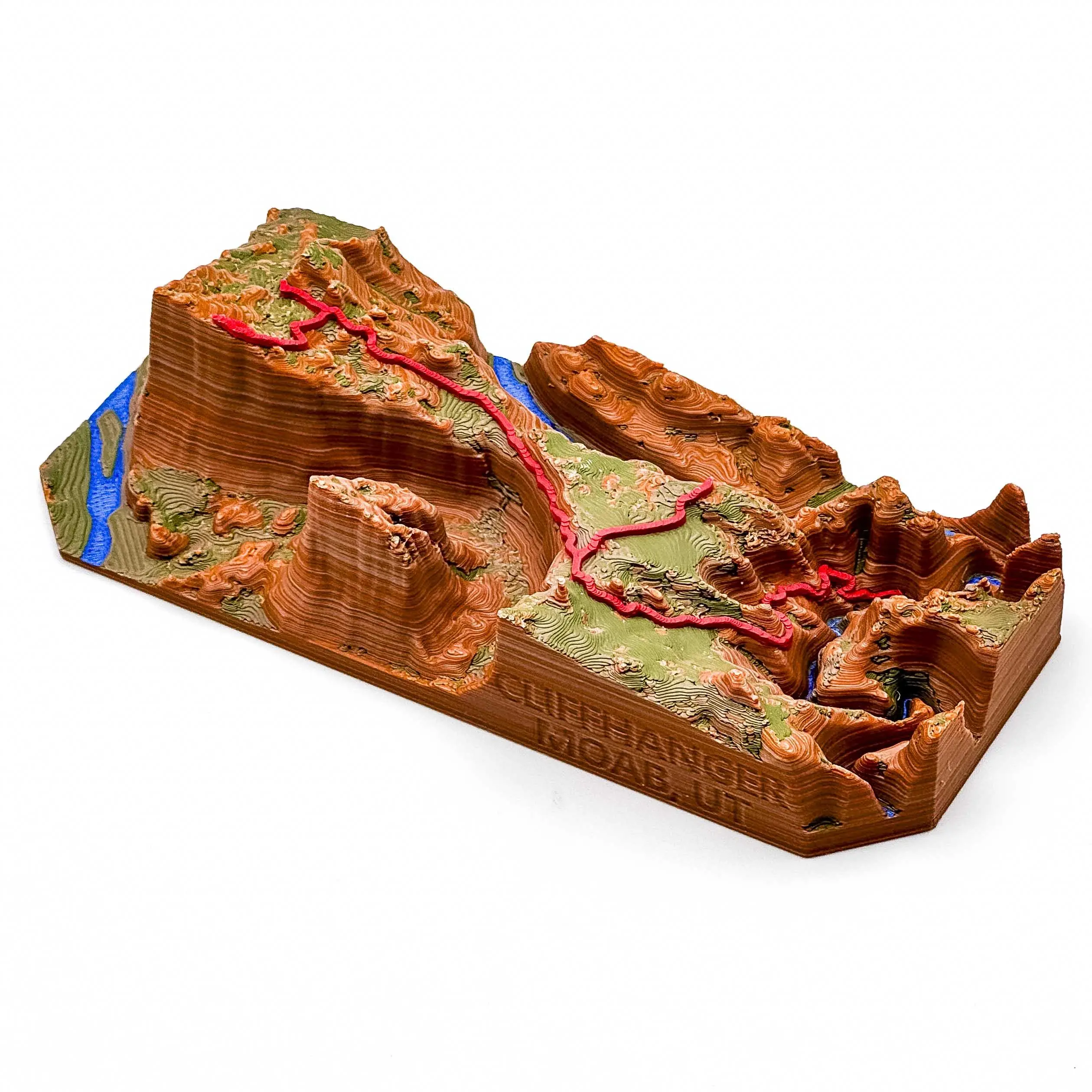 Cliffhanger 4x4 Trail, Moab UT - 3D Printed Topographical Map - TrailSculpt
