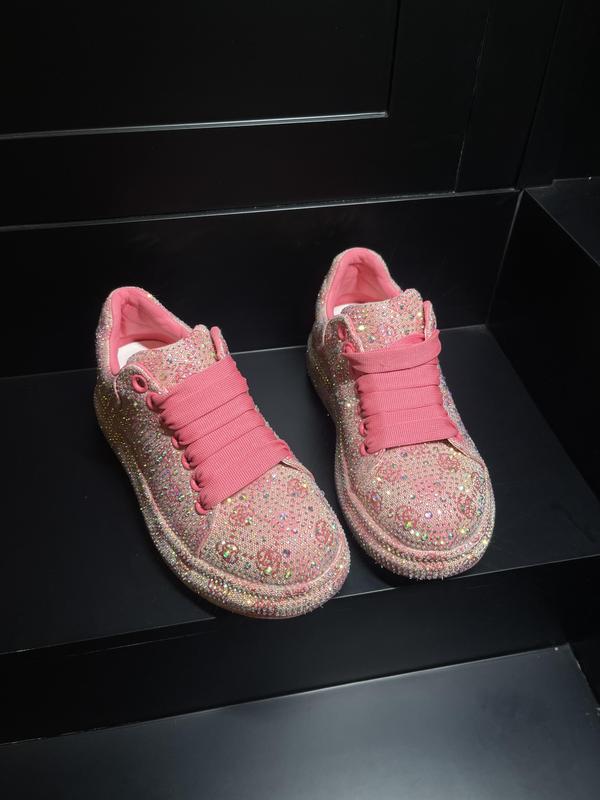 Rhinestone 2025 Spring New Fashion CasualWomenSneakers Pink Trainer Training Running Footwear forGirlsand Athletic Use summer shoes Shiny women's shoesoncloud women's shoes casual shoes full of diamondtrendlow-top shoes versatile Women Running