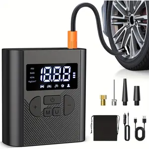 Tire Inflator-20, 000mAh Powerful Battery and 12V DC Rechargeable, Up to 150PSI, Portable Air Compressor, Accurate Pressure Gauge Display, Built-in LED Lights for Car, Motorcycle, Bicycle, and Ball Bikes(P006)Mother's day gits, Gifts for Women