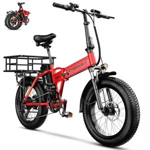 Cybervelo 1000W Folding Electric Bike, 48V 960WH Large Removable Battery E-Bike, 28+MPH, 80 Miles Max Range, 20" Fat Tire Electric Bike for Adults, Adult Electric Bicycles for Commute