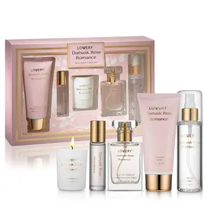 LOVERY Damask Rose Romance Spa Kit – 6pc Luxury Gift Set