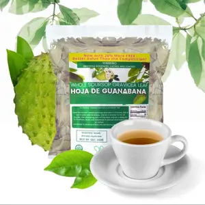 Viral Brand New Premium Guanabana Whole Sun Dried Graviola Soursop Leaf 100% Natural Hoja de Guanabana de Mexico Fresh Wildcrafted Authentic Makes 30+ Cups Tea Beverage from Thailand