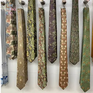 Vintage Printed Neckties, Original Creative Floral & Animal Pattern Ties for Men & Women, Hand-Tied Formal & Casual Green Neckwear