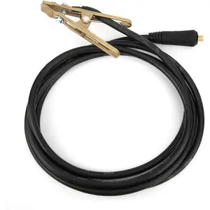 Brass Ground Clamp, 260A MMA ARC Welder Earth Clamp 3Meter 25mm2, Suitable for grounding in large of MIG,